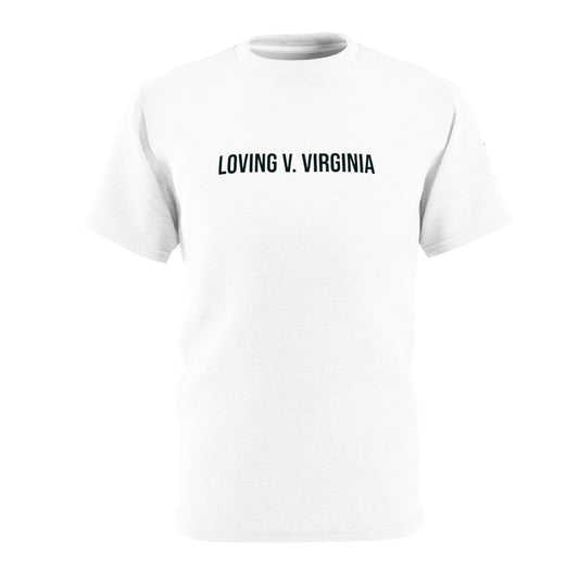 Loving v. Virginia Unisex Cut & Sew Tee (AOP) (White)