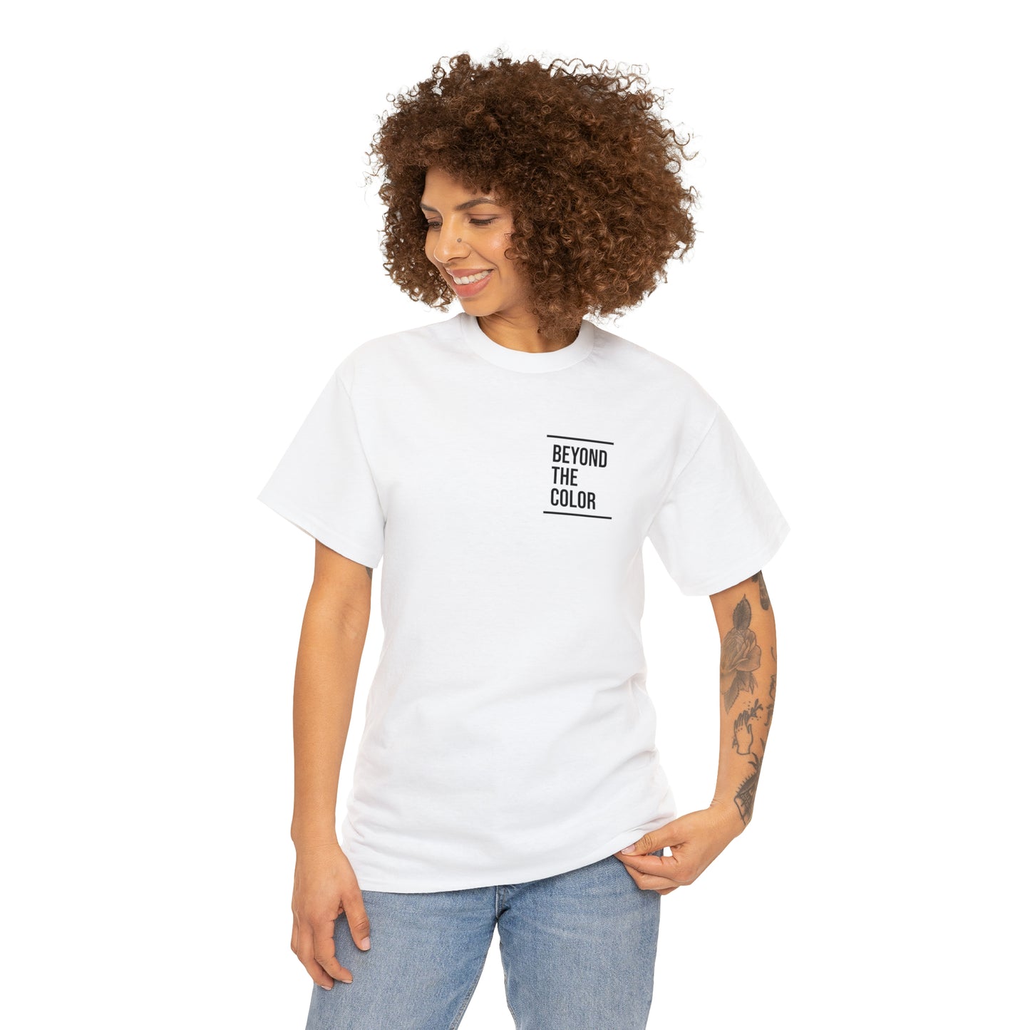 B.T.C Small Logo Unisex Heavy Cotton Tee (White)